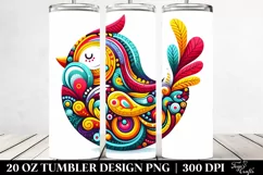 Colorful Whimsical Bird | 20 oz Tumbler Product Image 2
