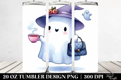 Cute Ghost with Purse | 20 oz Tumbler Product Image 2