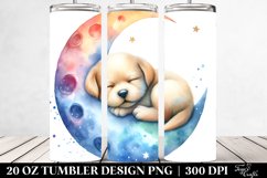 Colorful Moon Sleeping Puppy Tumbler Product Image 2