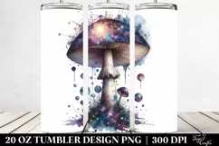 Detailed Mystical Celestial Mushroom | 20 oz Tumbler Product Image 2