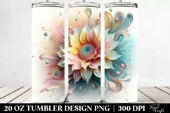 Abstract Pastel Sunflower | 20 oz Tumbler Product Image 2