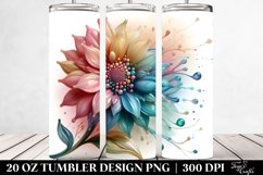 sunflower,glass,watercolor,clipart,20 oz Tumbler Product Image 2
