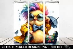 Vibrant Bird with Paint-Like Colors, Transparent 20 Oz Product Image 2