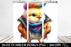 Vibrant Bird with Paint-Like Colors, Transparent 20 Oz Product Image 2