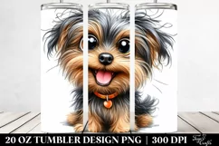 Crazy Funny Yorkipoo Sitting | 20 Oz Tumbler Product Image 2