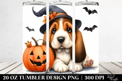 Halloween Basset Hound with Jack-O-Lantern, High Quality 20 Product Image 2