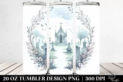 Watercolor Graveyard Scene | 20 oz Tumbler Product Image 2