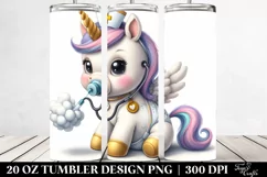 Cute Baby Unicorn Nurse Tumbler Product Image 2