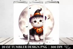 Cute Baby Kitten on Moon 20 Oz Tumbler Product Image 2