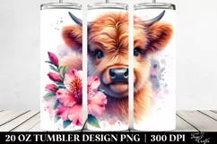 Cute Highland Cow Tumbler Product Image 2
