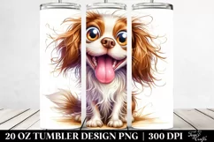 Crazy Funny Brittany Sitting | 20 Oz Tumbler Product Image 2