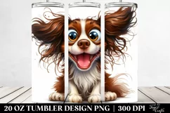 Crazy Funny Brittany Sitting | 20 Oz Tumbler Product Image 2