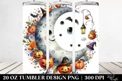 Funny Whimsical Halloween Moon Clipart 20 Oz Tumbler Product Image 2