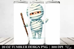 Funny Mummy Halloween Clipart, Transparent 20 Oz Tumbler Product Image 2