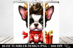 Adorable Boston Terrier with Reindeer Horns, High Quality 20 Product Image 2