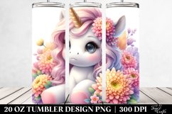 Cute Baby Unicorn Chrysanthemum | 20 oz Tumbler Product Image 2