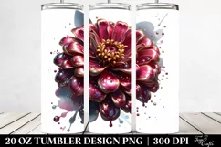 Glossy Zinnia Marble Splash | 20 Oz Tumbler Product Image 2