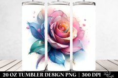 Abstract Vibrant Rose | 20 oz Tumbler Product Image 2