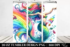 Mermaid Jumping Funny Tumbler Product Image 2