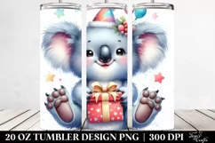 Cute Vibrant Digital Painting Baby Koala Gift Box | 20 oz Product Image 2