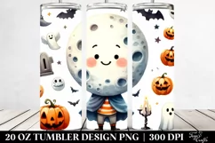 Funny Halloween Moon Clipart | 20 oz Tumbler Product Image 2