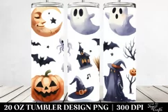 Funny Halloween Moon Clipart | 20 oz Tumbler Product Image 2