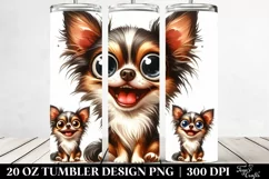 Crazy Funny Chihuahua Sitting | 20 Oz Tumbler Product Image 2