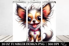 Crazy Funny Chihuahua Sitting | 20 Oz Tumbler Product Image 2