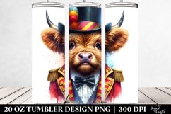 Baby Cow Highland Ringmaster Coat. 20 Oz Tumbler Design Product Image 2
