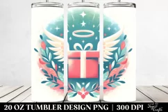 Gift Box with Wings and Angel Crown, Transparent 20 Oz Product Image 2