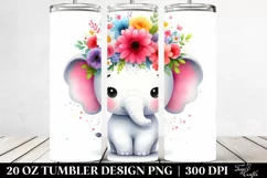 Cute Elephant Tumbler|20 oz Tumbler Product Image 2