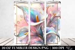 Pastel Calla Lily Stained Tumbler | 20 oz Tumbler Product Image 2