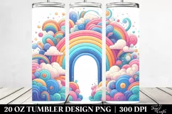Colorful Whimsical Pastel Rainbow | 20 Oz Tumbler Product Image 2