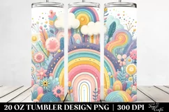 Colorful Whimsical Pastel Rainbow | 20 Oz Tumbler Product Image 2