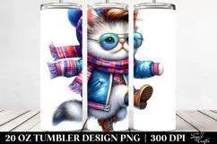 Cute Baby Cat Jumping Tumbler Product Image 2