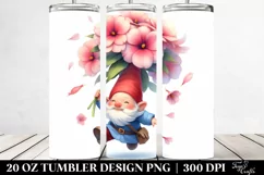 Cute Floating Gnome Clipart 20 Oz Tumbler Product Image 2