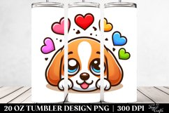 Colorful Baby Beagle Cartoon | 20 Oz Tumbler Product Image 2