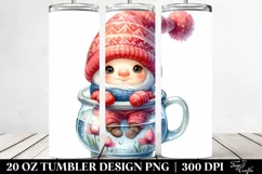 Cute Smiling Gnome Clipart 20 Oz Tumbler Product Image 2