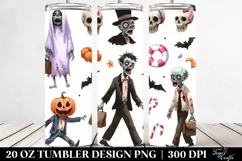 Funny Zombie Halloween Tumbler Design Product Image 2