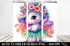 Baby Unicorn Hula Skirt. 20 oz Tumbler Design Product Image 2