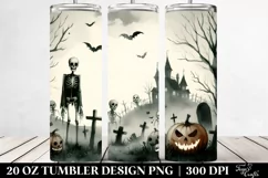 Washed Watercollor Vintage Simple Haloween UNDEAD | 20 oz Product Image 2