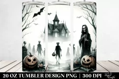 Washed Watercollor Vintage Simple Haloween UNDEAD | 20 oz Product Image 2