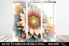 Abstract Glossy Sunflower Made of , Transparent 20 Oz Product Image 2