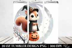 Cute Baby Squirrel on Star, Transparent 20 Oz Tumbler Product Image 2