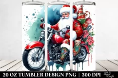 Christmas Santa Biker, High-Quality 20 Oz Tumbler Product Image 2