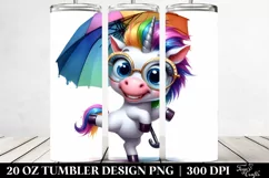 Vibrant Baby Unicorn 20 Oz Tumbler Product Image 2