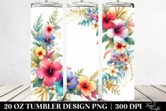 Colorful Floral Frame | 20 oz Tumbler Product Image 2