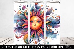 Colorful Watercolor of a Vibrant Sun | 20 Oz Tumbler Product Image 2
