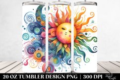 Colorful Watercolor of a Vibrant Sun | 20 Oz Tumbler Product Image 2