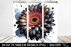 Detailed Golden Gerbera Tumbler Product Image 2